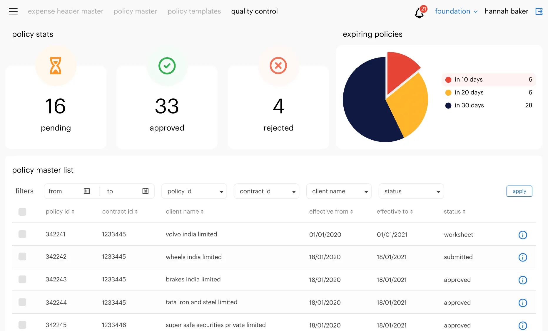 One Randstad Reimbursement Quality Control Web
