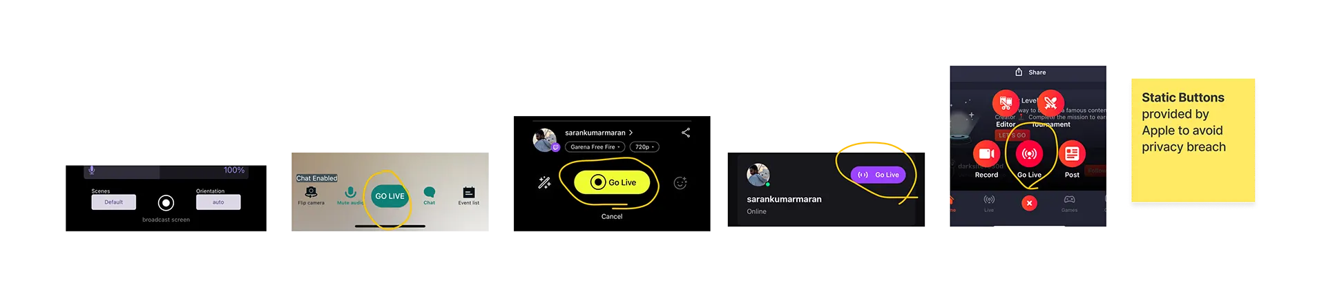 Winya — Phase 0 — App screens